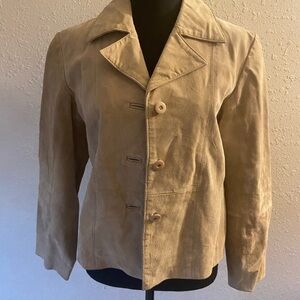 Vintage Womens Wilson leather size large suede tan jacket/blazer T28